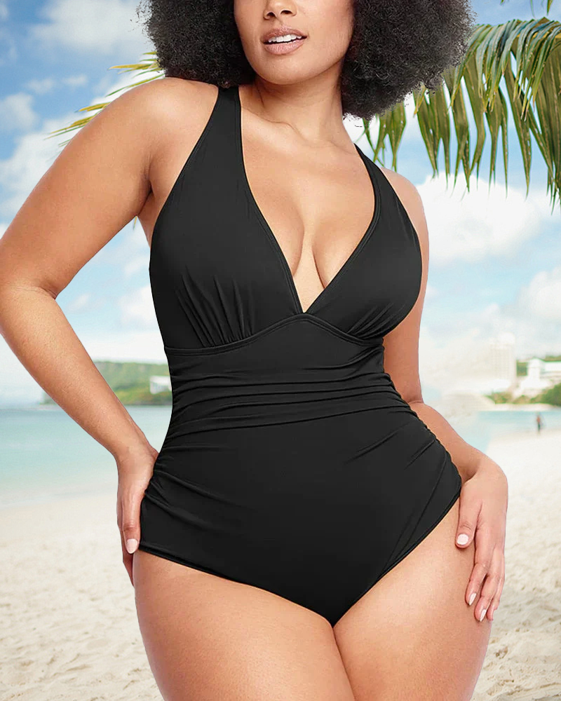 Azalea plunged sculpt suit