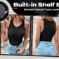 🔥NEW YEAR SALE £10.99!!⚡60K+ SOLD!💐Women's ribbed knit tank top with shelf bra