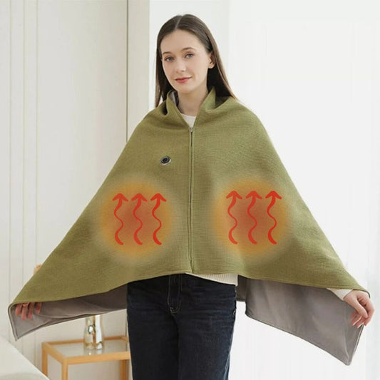 🔥Christmas Sale-Up to 50% OFF❄️Portable Soft Zipper Electric Heated Blanket Shawl☀️Warm the entire winter