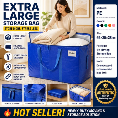 📦Last Day Special Price:£9.99!!!🧳24 Gallon Extra Large Heavy Duty Foldable Moving Bags– Extra large, durable & space-saving 🏠