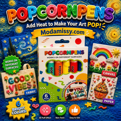 🎅Surprise Price: Only £7.99!!🎁🔮Magic Pen – Draw 3D with one stroke!🎄 DIY Bubble Popcorn Drawing Pens& Buy 3 Pay 2 🔥