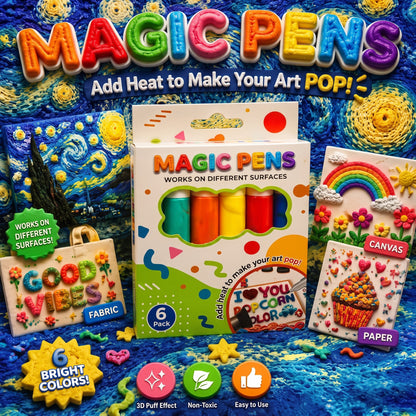 🎅Surprise Price: Only £7.99!!🎁🔮Magic Pen – Draw 3D with one stroke!🎄 DIY Bubble Popcorn Drawing Pens& Buy 3 Pay 2 🔥