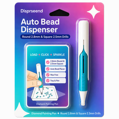 🔥 Last Day 50% OFF – 💎 Automatic Diamond Painting Bead Dispenser Pen & Tray Set 2