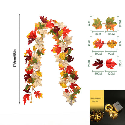 🎃Halloween Hot Sale 49%OFF🔥🍂Autumn Leaves LED Garland