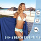 🔥This week's special price ￡14.98!!🏖️Sun Lounger Towel in Bag with Pockets Storage