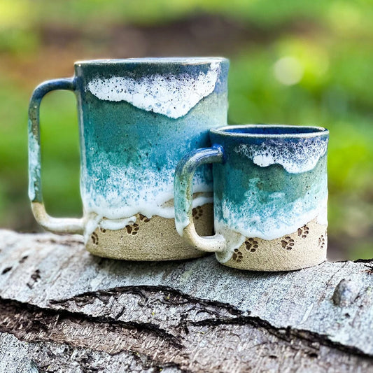 🔥Last Day Promotion 49% OFF -🏖️3D Paw Print Ocean Shoreline Mug