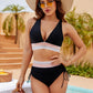 👙2025 New Type 49% OFF💥👙High Waisted Tummy Control Color Block Bikini Sets