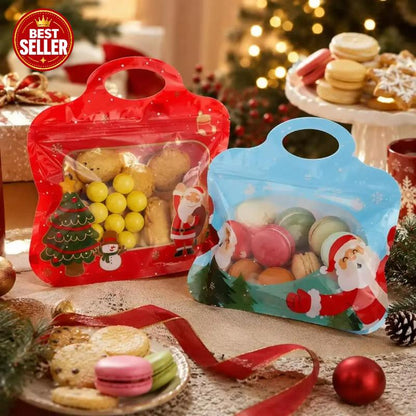 🎅LAST DAY SALE ONLY ￡10.99!!✨50K+ SOLD!🎄Bestseller Self-Sealing Christmas Candy and Cookie Bags🍪for Holiday Gifts, Biscuits and Seasonal Treats🎁