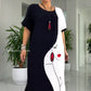 🔥🌷Summer Promotion 49% OFF - 👗Lovely Black White Abstract Face Print Loose Maxi Dress