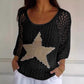 🔥Last Day Special Price £12.99!!💥-🌟Women's Fashion Round Neck Crochet Knit Fishnet Top
