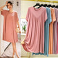 🔥Hot Selling Now 49%OFF - Super Soft Comfortable Short Sleeve Loose Pajama Dress