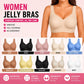 💗LAST WEEK- ONLY￡10.99!!⚡50K+ SOLD🎁Jelly Wireless Womens Comfortable Wireless Bras Push Up Bralettes Seamless Tshirts Bras Deep V Everyday Bras