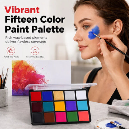 🎃Halloween Hot Sale - ONLY ￡9.99!!🎨15 Colors Oil Based Face and Body Paint Palette
