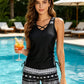 🏖️Summer Hot Sale - ONLY ￡14.99!!⚡50K+ SOLD!🌞🌊Miraclesuit Women's Tummy Control Tankini Set with Built-In Bra – Flattering Boho Swimwear with Shorts🔥