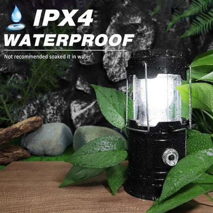 ⏳LAST DAY SALE ONLY ￡11.99!!⛺️Solar Camping Lantern- Rechargeable LED Lights, Magnetic Base & Foldable Hanging Hook- Collapsible Lamp Battery Powered Perfect for Power Outages, Hiking, Emergencies
