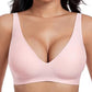 💗LAST WEEK- ONLY￡10.99!!⚡50K+ SOLD💕Jelly Wireless Womens Comfortable Wireless Bras Push Up Bralettes Seamless Tshirts Bras Deep V Everyday Bras