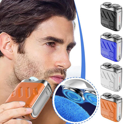 🔥🎉 Father's Day Sale:￡9.99! 🎁Portable Rotary Dual Ring Electric Shaver🚀