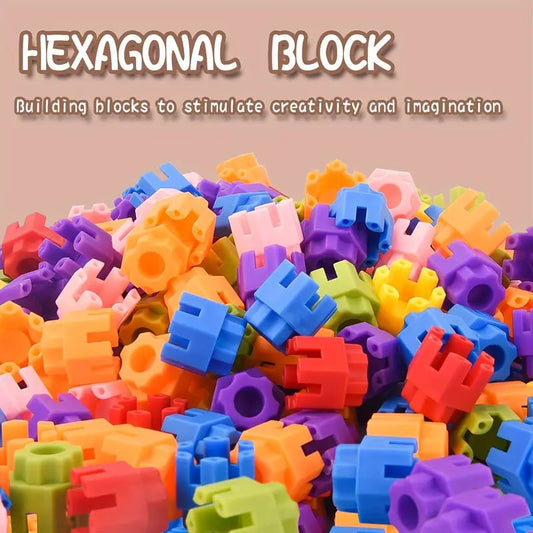 🔥LIMITED! TODAY NOLY ￡5.99!!!🎁Endless Fun with Snap-Together Hexagon Building Blocks