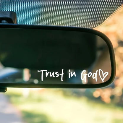 💖Special Blessing Gift:￡5.99/4pcs 🙏Trust in God Car Rearview Mirror Sticker🎁Ideal Christian Gift