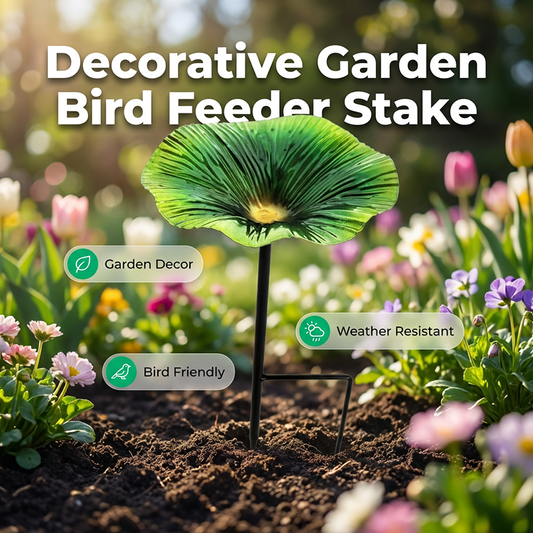 💖🎁LAST DAY SALE £8.99!!🔥50K+ SOLD!🐦Colorful Flower-Shaped Bird Feeder Stake🌺
