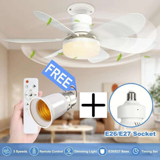 🔥SUMMER HOT SALE £15.99!!⚡50K+ SOLD!🍃SmartBreez™ 40W LED Ceiling Fan Light – 20.5” Ultra-Quiet with Remote 🎯 | E27 + FREE B22 Adapter 🔌 | For Bedroom 😴, Kitchen 👩‍🍳 & Garage 🛠️ – UK Ready! 🇬🇧