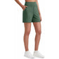 💞Summer cool-down deal: just £14.99!!💞Women's High-Waisted Athletic Bermuda Shorts with Pockets – 🏃Running, Yoga,🧘 Summer Casual Activewear