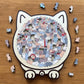 🎅Christmas Sale 50% OFF🐱135-PCS Morandi-Colored Cat Shaped Wooden Jigsaw Puzzle🎁