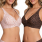 💗LAST WEEK- ONLY￡10.99!!⚡50K+ SOLD💕Jelly Wireless Womens Comfortable Wireless Bras Push Up Bralettes Seamless Tshirts Bras Deep V Everyday Bras