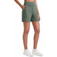 💞Summer cool-down deal: just £14.99!!💞Women's High-Waisted Athletic Bermuda Shorts with Pockets – 🏃Running, Yoga,🧘 Summer Casual Activewear