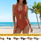 🏖️SUMMER HOT SALE £14.99 with FREE GIFT👙🎁 Women's High Waisted Bikini Set 🌺 – Tummy Control 2-Piece Swimsuit for Confident Summer Style 💕 | Modest Yet Sexy Swimwear