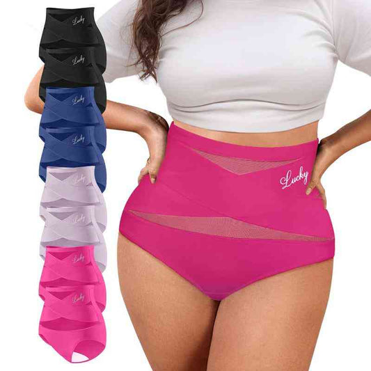 💖Last Day-Buy 1 Get 3 Packs💖Plus-Size High-Waist Cross Tummy Control Panties 🎁Free socks Today!!