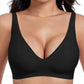 💗LAST WEEK- ONLY￡10.99!!⚡50K+ SOLD💕Jelly Wireless Womens Comfortable Wireless Bras Push Up Bralettes Seamless Tshirts Bras Deep V Everyday Bras