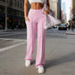 🔥NEW YEAR SALE - ONLY £14.99!!⚡50K+ SOLD!💕Women's Plain Loose Straight Leg Pants