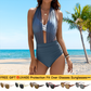 🏖️SUMMER HOT SALE £14.99 with FREE GIFT👙🎁 Women's High Waisted Bikini Set 🌺 – Tummy Control 2-Piece Swimsuit for Confident Summer Style 💕 | Modest Yet Sexy Swimwear