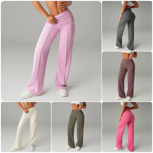 🔥NEW YEAR SALE - ONLY £14.99!!⚡50K+ SOLD!💕Women's Plain Loose Straight Leg Pants