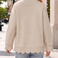💖2026 Autumn’s Sale 70% OFF✨🍂Women's Crew Neck Wavy Scallop Oversized Sweatshirt
