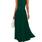 👑Hot Sale 49% OFF💃Women's Solid Color Sleeveless Waist Pleated Design Dress with Pockets