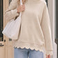 💖2026 Autumn’s Sale 70% OFF✨🍂Women's Crew Neck Wavy Scallop Oversized Sweatshirt