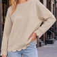 💖2026 Autumn’s Sale 70% OFF✨🍂Women's Crew Neck Wavy Scallop Oversized Sweatshirt