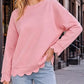 💖2026 Autumn’s Sale 70% OFF✨🍂Women's Crew Neck Wavy Scallop Oversized Sweatshirt