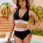🔥LAST DAY SPECIAL PRICE: ￡11.99!!💥-👙2025 High Waisted Tummy Control Color Block Bikini Sets