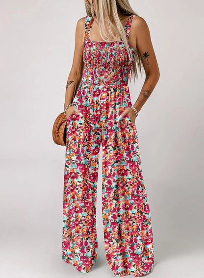 🏖️LAST DAY SALE: ONLY ￡15.99!!🌼Women’s Casual Print Sleeveless Overalls Jumpsuits