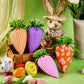🎁EASTER SALE – ONLY £8.99!!🌸50K+ SOLD🐰Easter Carrot Goodie Bags 🥕 Reusable Fabric Drawstring