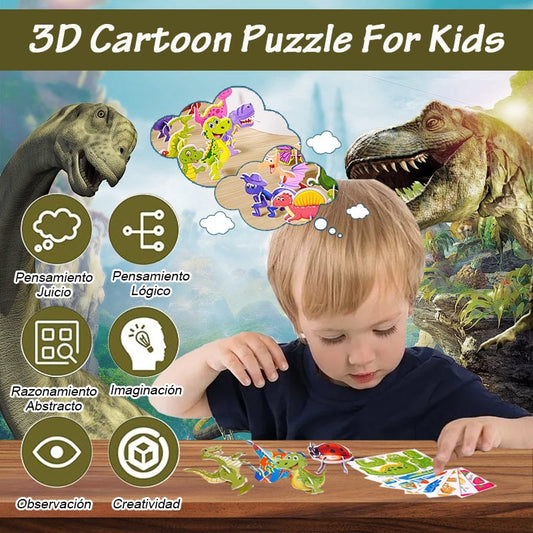 🔥Summer Promotion 49% OFF🎁2024 Educational 3D Cartoon Puzzle