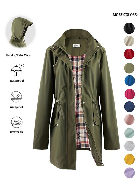 🔥This Week's Special Price:£21.99!!🧥💦Womens Chic. Lightweight. Waterproof Jacket🍃-Unleash Style and Durability in Any Storm!