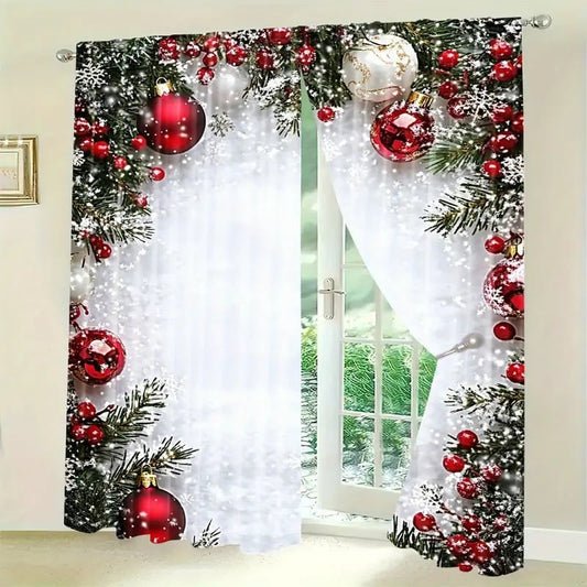 🎅CHRISTMAS SEASON SPECIAL PRICE ￡9.99!!🎁Christmas Themed Curtains
