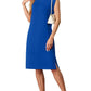 🔥Summer Sale 49% OFF💥Women Round Neck Loose Split Wrinkle-Free Midi Dress with Pockets