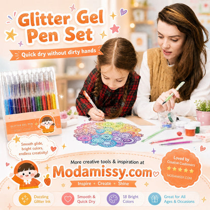 🎁LAST DAY SALE ONLY ￡6.99!!✨50K+ SOLD!🎨Glitter Gel Pen Set