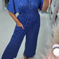 🔥Summer Promotion 49% OFF - Polka Dot Printed Elastic Waist Jumpsuit