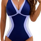 🔥LAST DAY SALE - ONLY £14.98!!⚡50K+ SOLD!👙Color Block Tummy Control One-Piece Swimsuit
